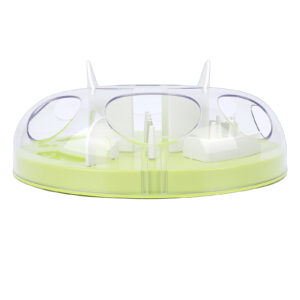 Interactive Cat Puzzle Feeder Funny Cat Puzzle Food Dispenser Enrichment Toy For Pets Play And Exercise Green
