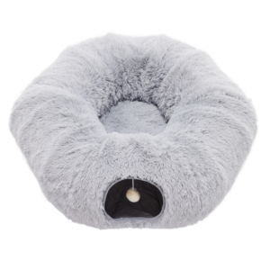 Cat Tunnel With Cat Bed For Indoor, Soft Plush Peekaboo Cat Cave Donut Tunnel, For Cats Kittens, Rabbit